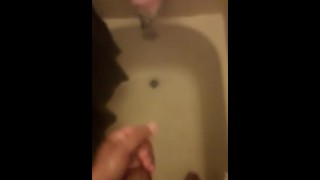 Beating my dick in the shower