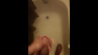 Beating my dick in the shower