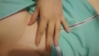 Makin my panties wet with my mini purple Vibrator