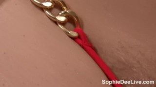 Sophie Dee Playing With a Silver Dildo