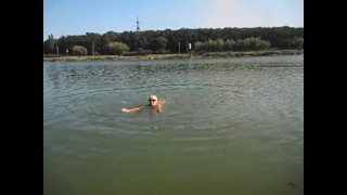 Bathing on a nudist beach