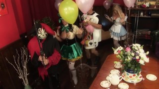 HORNY ALICE IN WONDERLAND SLUTS HAVE COSPLAY ORGY