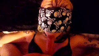 blindfolded blow job