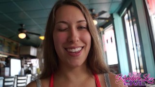 Teen Kimber Lee Gets Taken To the Beach and Blows Her Man in the Car!
