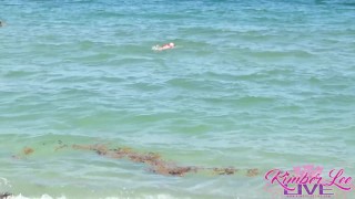 Teen Kimber Lee Gets Taken To the Beach and Blows Her Man in the Car!