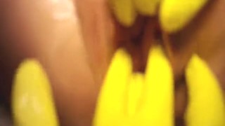 Fisting and boot fucking slave teens pussy