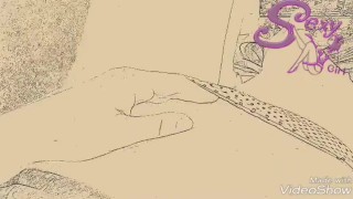 Cartoon aspettando la spiaggia