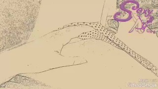 Cartoon aspettando la spiaggia
