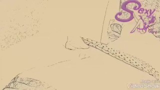 Cartoon aspettando la spiaggia