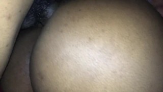 Wet black pussy on my BBC