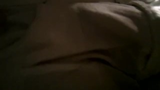 Desperate guy wetting tight white pants
