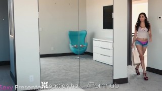 PASSION-HD Sexy lingerie strip fuck and facial with pornstar Nina North