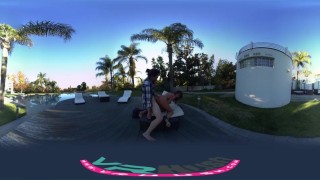 VRHUSH Hot Alice Lighthouse rides cock and gets doggystyle