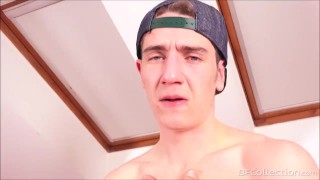 Solo Gay Uncut Cock Masturbation