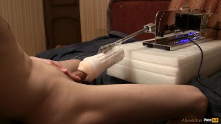 Quick cum with auto sponges