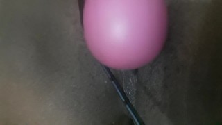 SQUIRTING EBONY PUSSY WITH TOY