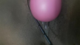 SQUIRTING EBONY PUSSY WITH TOY