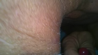 Milf fucked by brass dildo