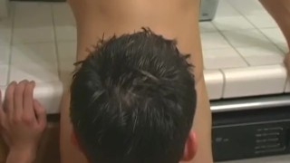 Twink kitchen blowjob with Jesse Jacobs and Jason Raze