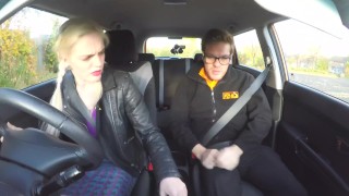 Fake Driving School Busty mature MILF sucks and fucks lucky instructor