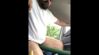 Daddy Bear Gets A Blow Job From Car Vacuum 