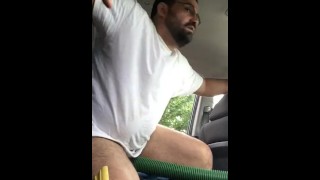 Daddy Bear Gets A Blow Job From Car Vacuum 