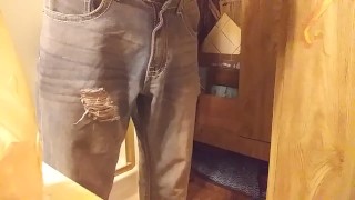 Leo Piss Vid Taking Pants Down Exposing Limp Dick then Pissing