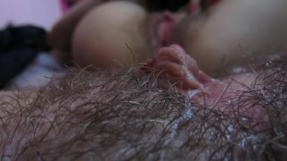 My hairy big clit pussy after orgasm