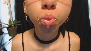 Applying Nude Lipstick and Drooling Lots