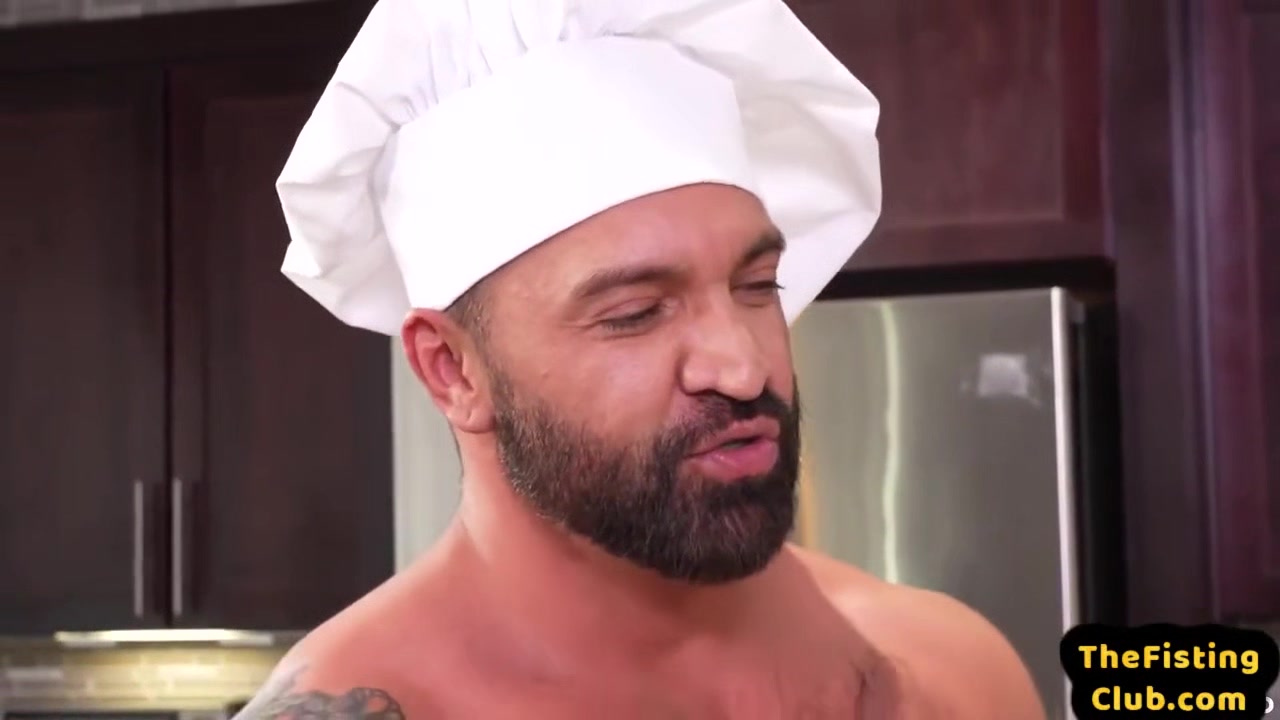 Fisting Chef Fists Hairy Bottom In Kitchen After Bareba