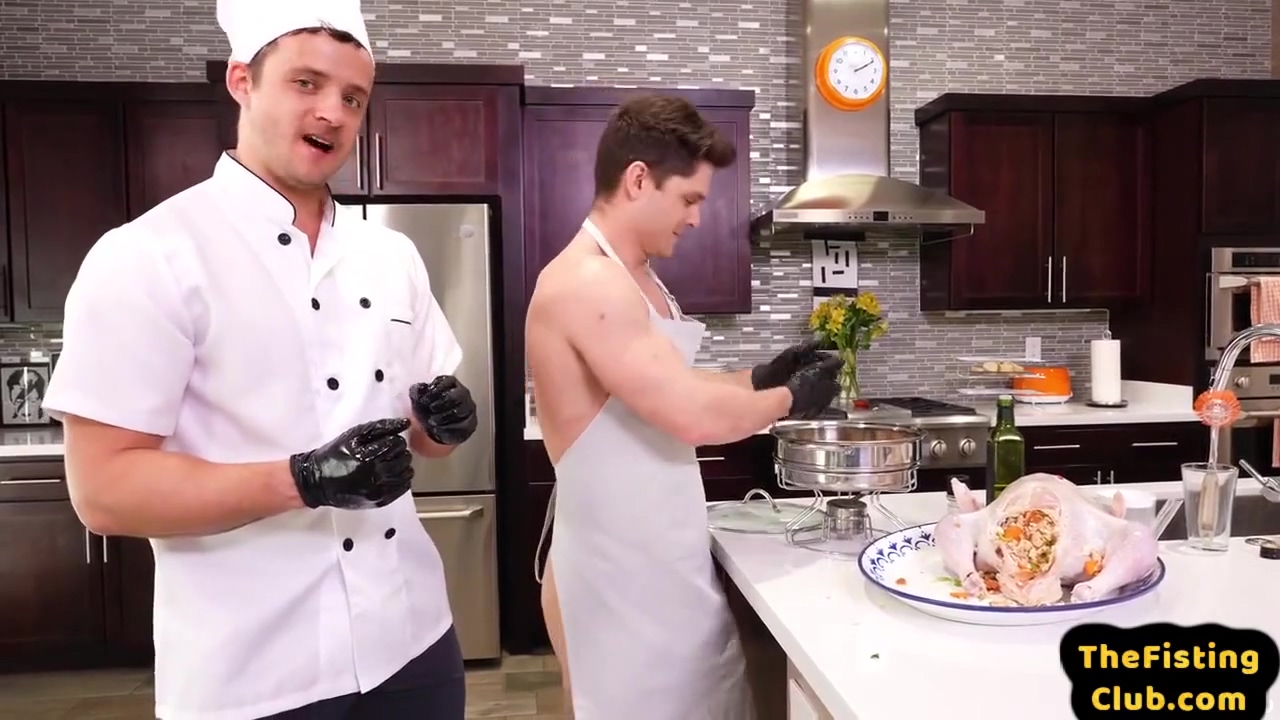 Fisting Gay Chef Fists Helpers Gaping Asshole In Kitche