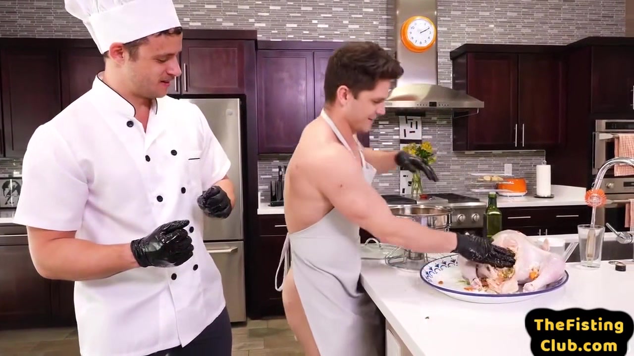 Fisting Gay Chef Fists Helpers Gaping Asshole In Kitche