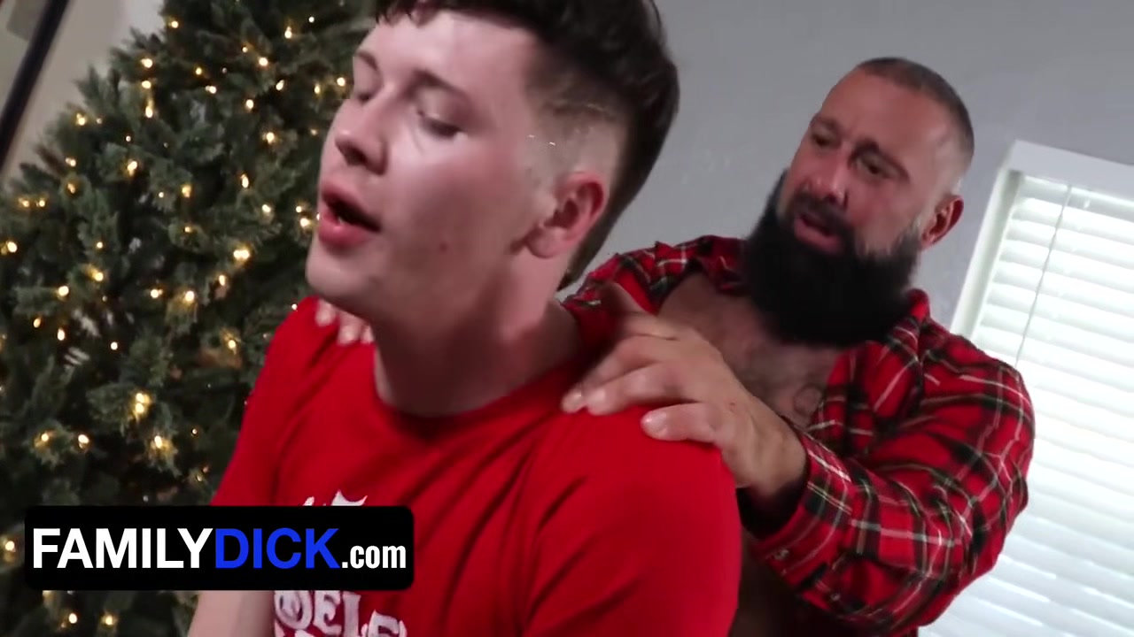 Horny Stepson Wants To Spend Christmas With His Hunky Stepdad So He Can Finally Seduce Him
