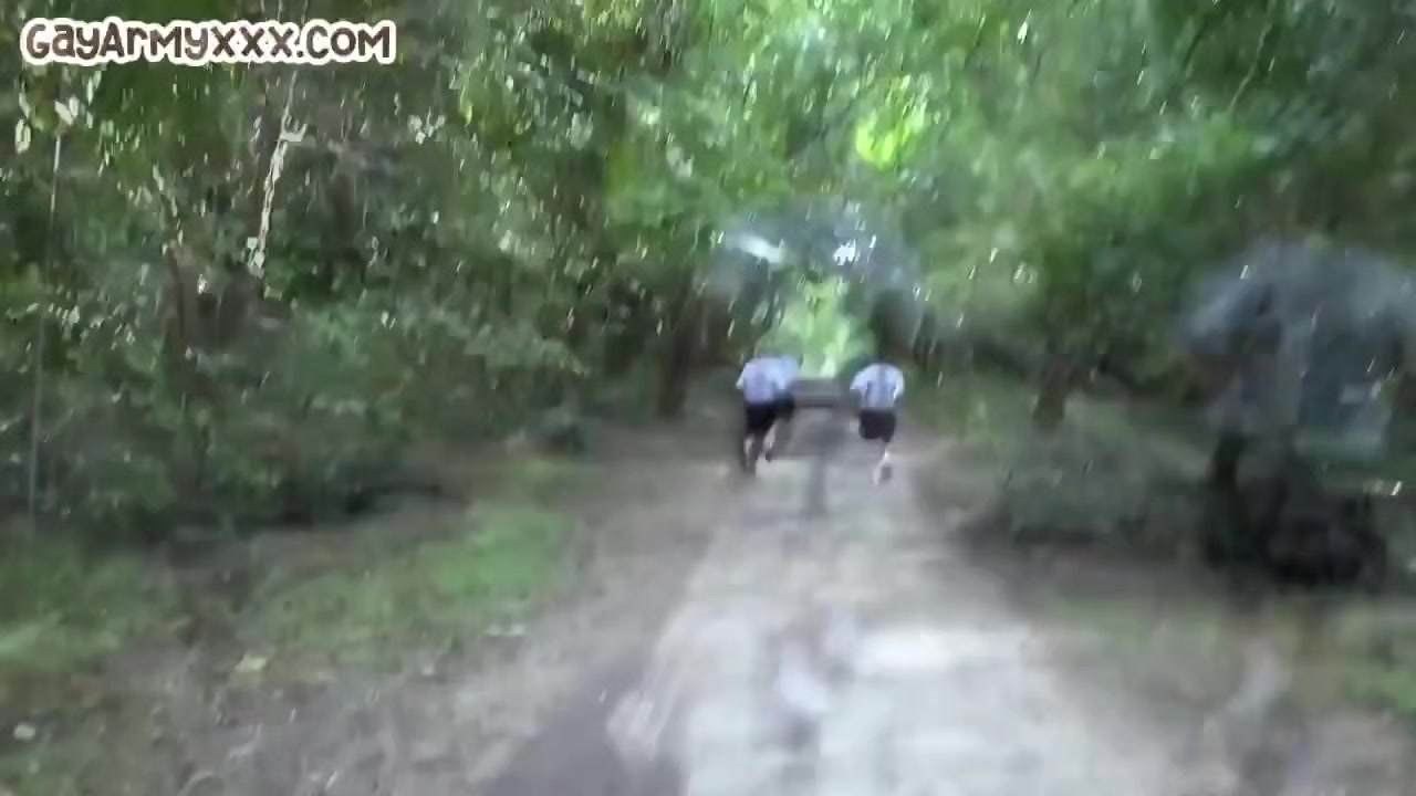 Army Gays Enjoy Outdoor Ir Orgy After Morning Training