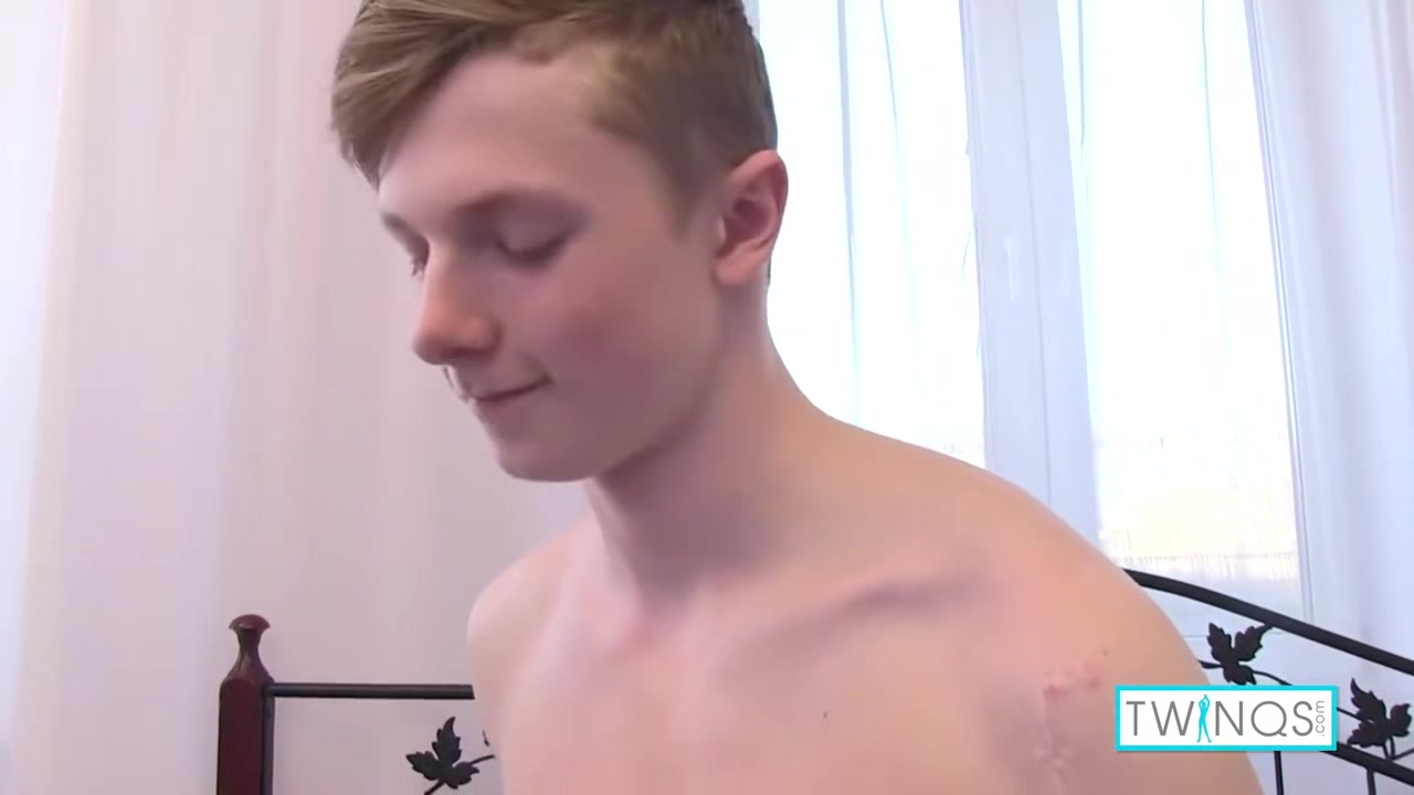 Blonde Boy Toy Angel Strokes His Stiff Dick After Waking Up! - Gay Boy