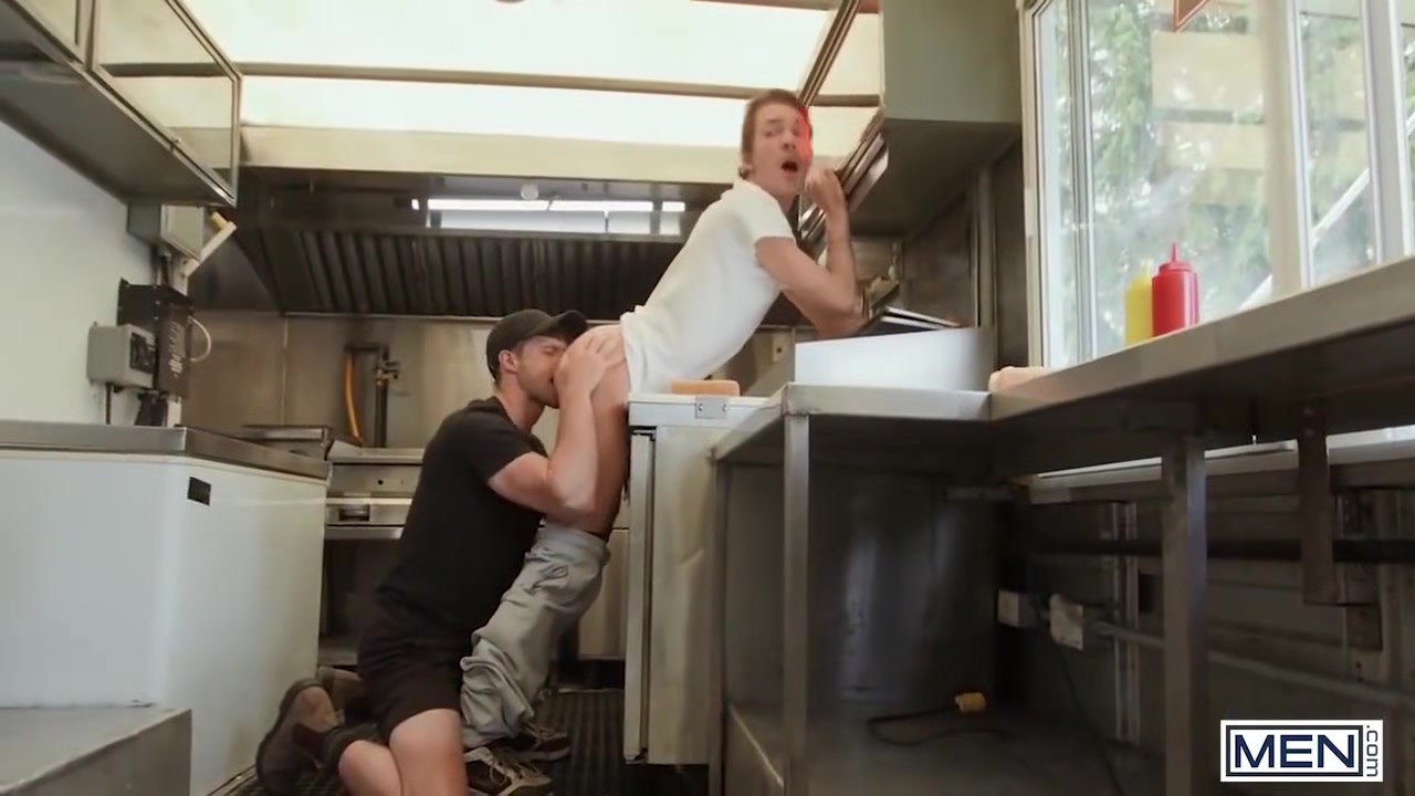 Chris Cool And Finn Harding In And In Men Bends Bottom Over Then Pounds Him On The Counter Until He