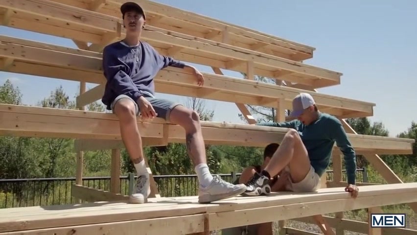 Leo Louis And Joey Mills In And In And Banging In The Bleachers - Men