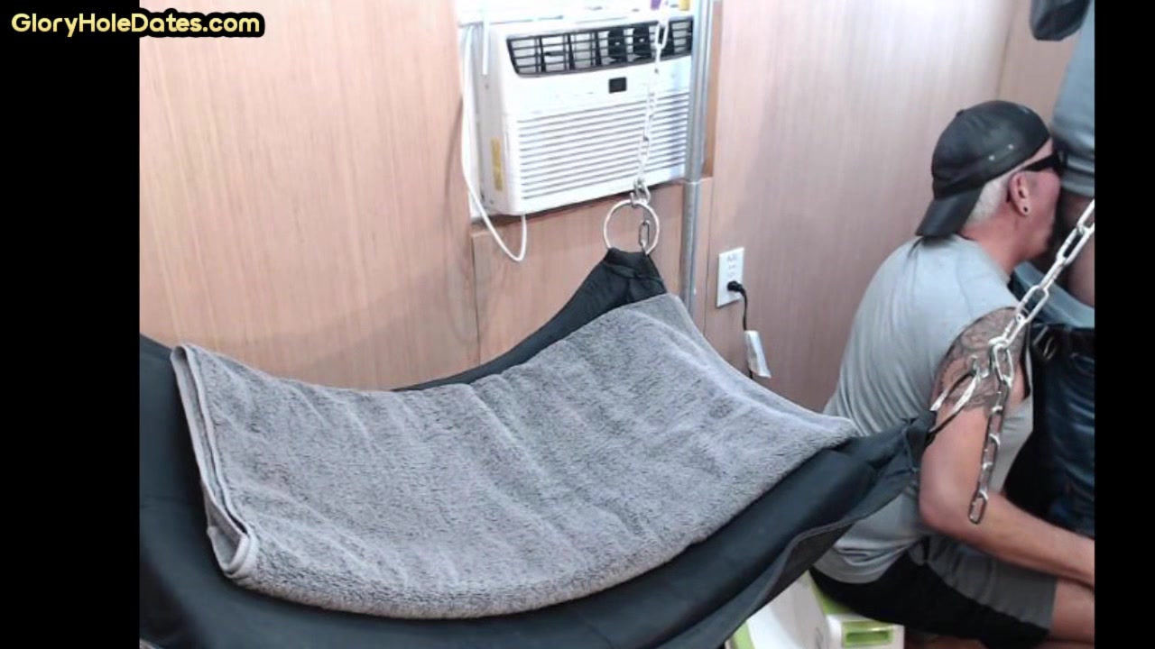Real gaydaddy fucked at home in sling by cocksucked stud