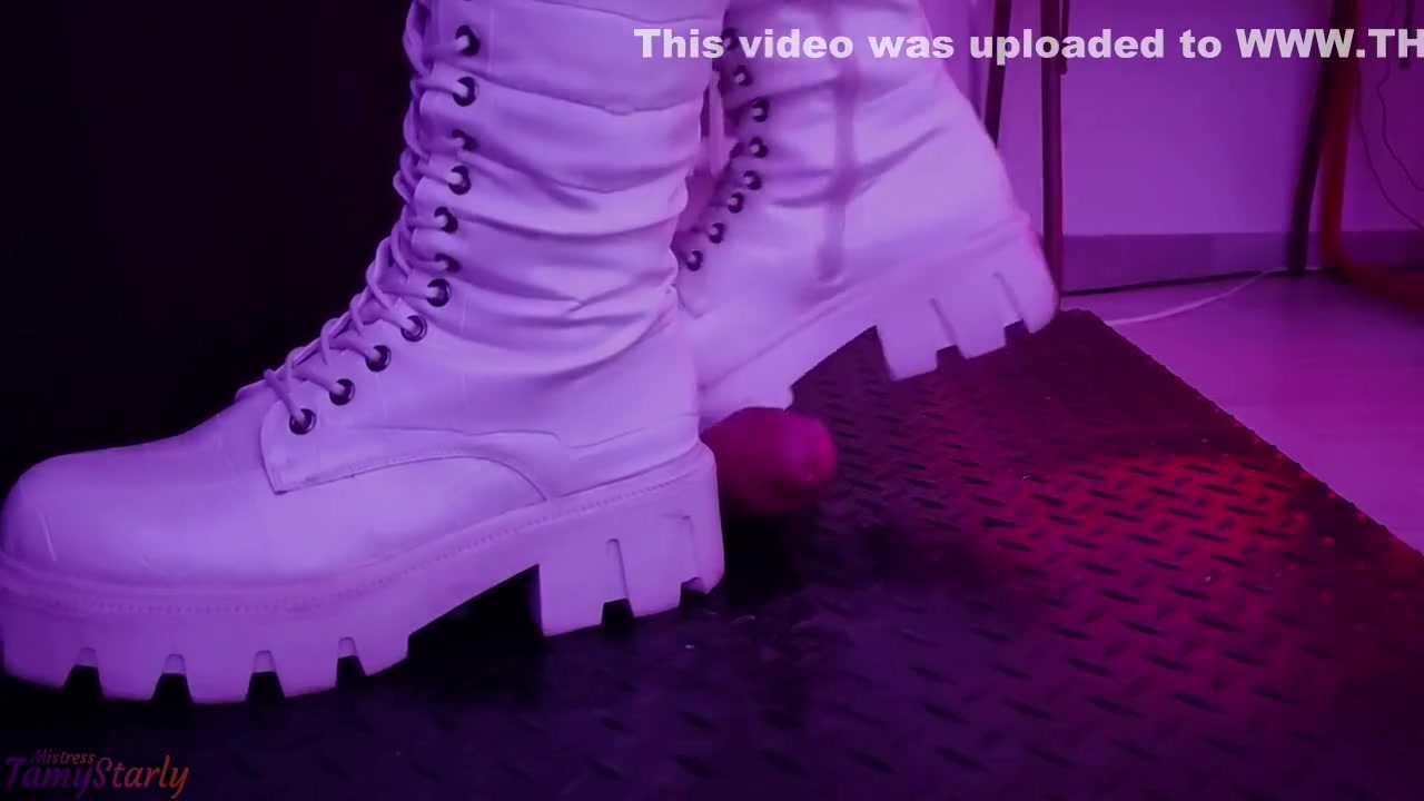 Slave Pov Of Tamy Destroying Your Cock In White Snow Boots With An Aggressive Cbt Bootjob And Post Orgasm- Fh Exclusive