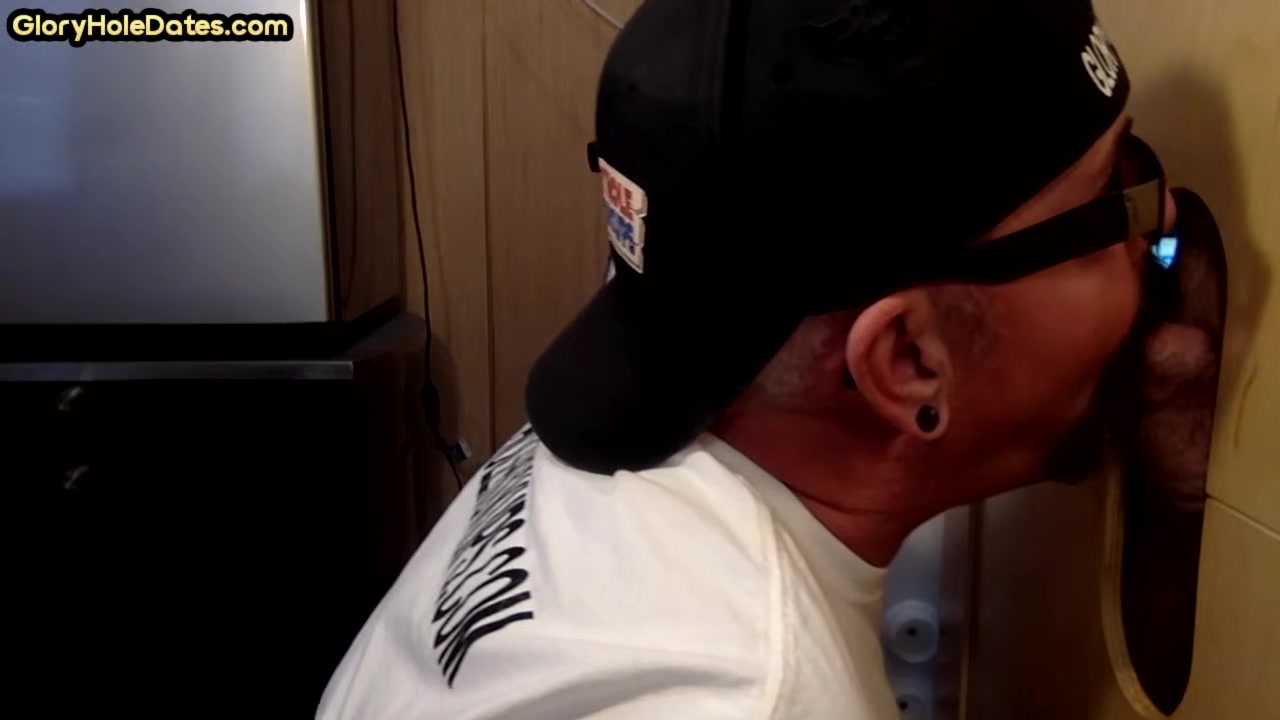 BJ amateur DILF sucks gloryhole cock very deep at home