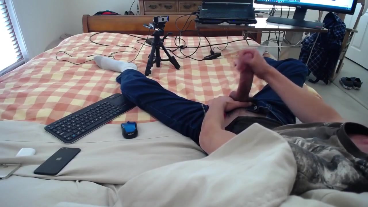 Guy Next Door Jacks Off Big Dick