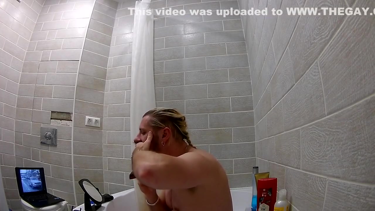 Spying On Bearded And Long Haired Viking Step daddy In Shower (or My Real Shave & Wash Routine)