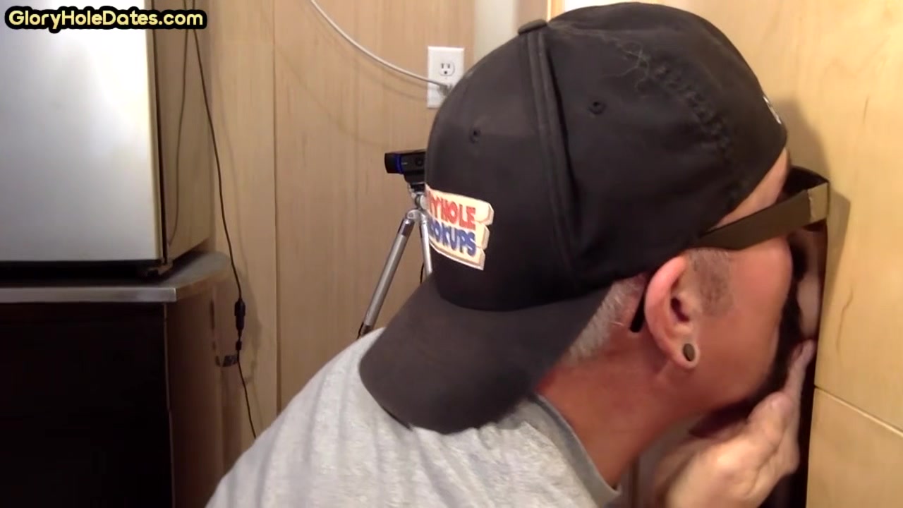 Gloryhole amateur DILF loves sucking BFs dick at home