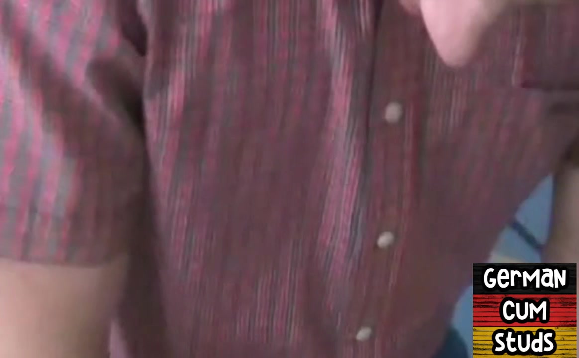 Amateur German stud fucks 3some bottoms till cumshot