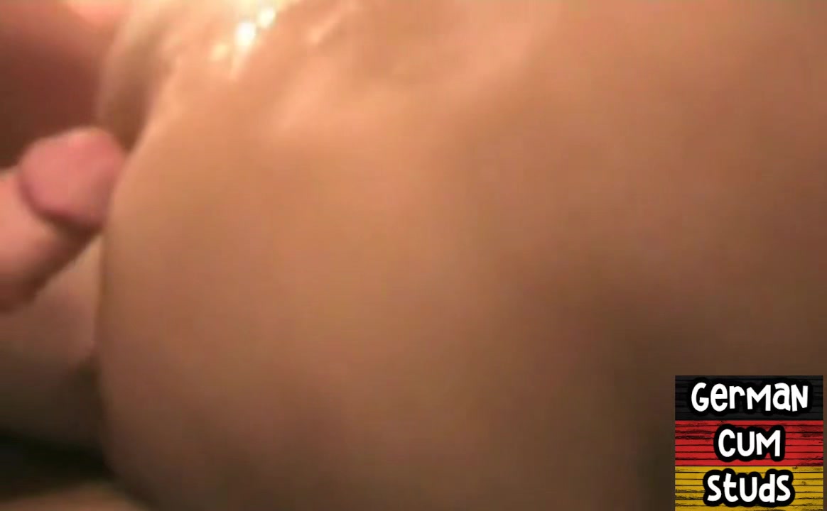 Cum loving German stud eats cum after bareback anal 3some
