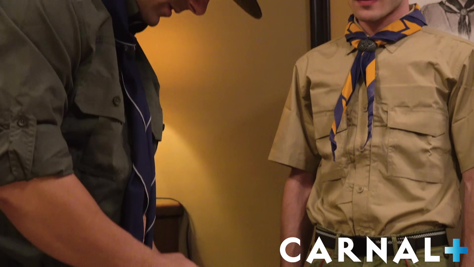 ScoutBoys Oliver James plowed by scoutmaster Rick Fantana