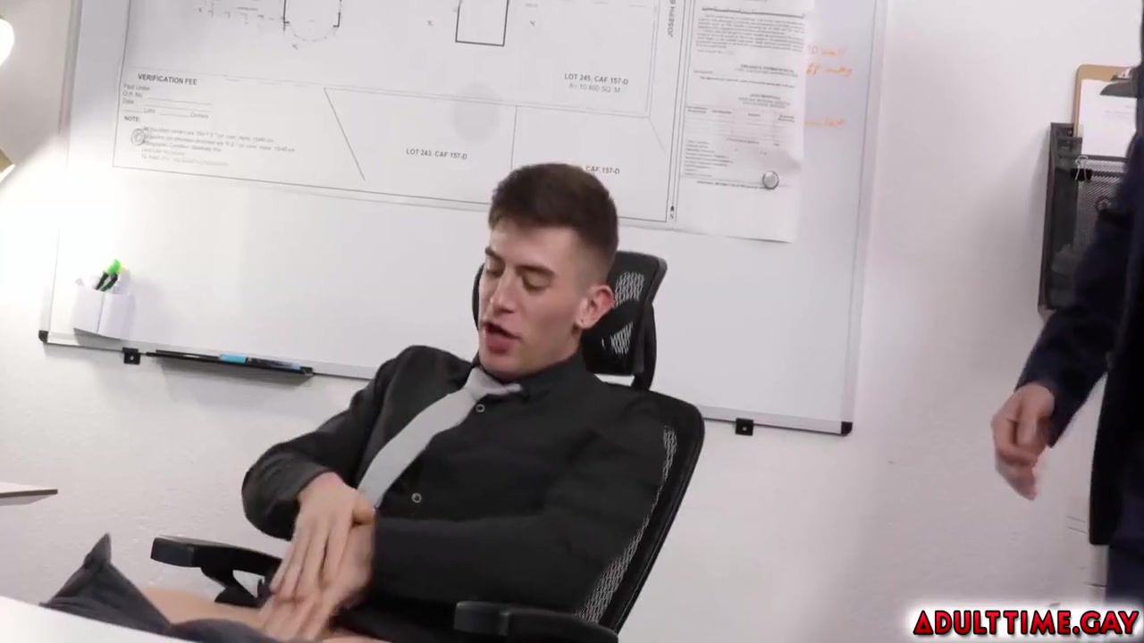 Trevor Brooks, Brook S And Jordan Star In Masturbates While Working In The Office, Fapping His Dick Unaware That His Boss Catches Him In The Act. 6 Min
