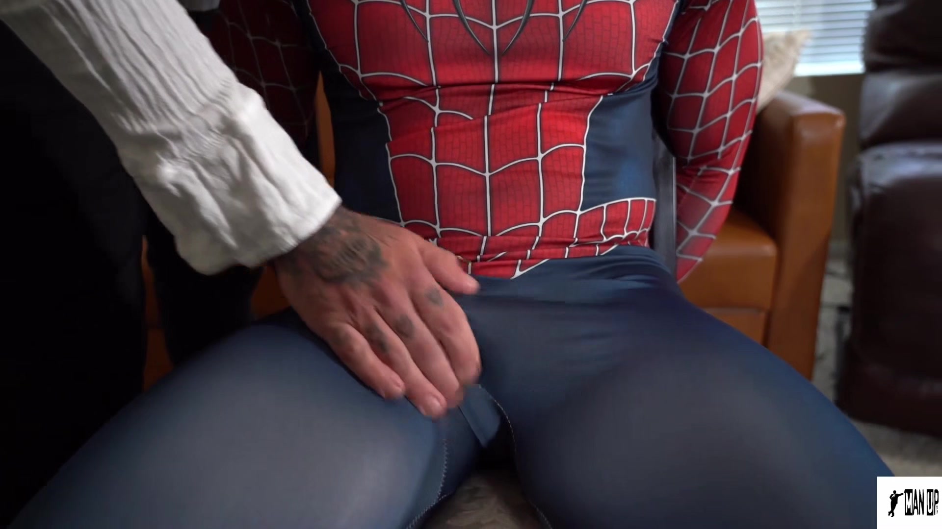 Superhero Spiderman’s BBC gets all Jizzed up at ManUpFilm