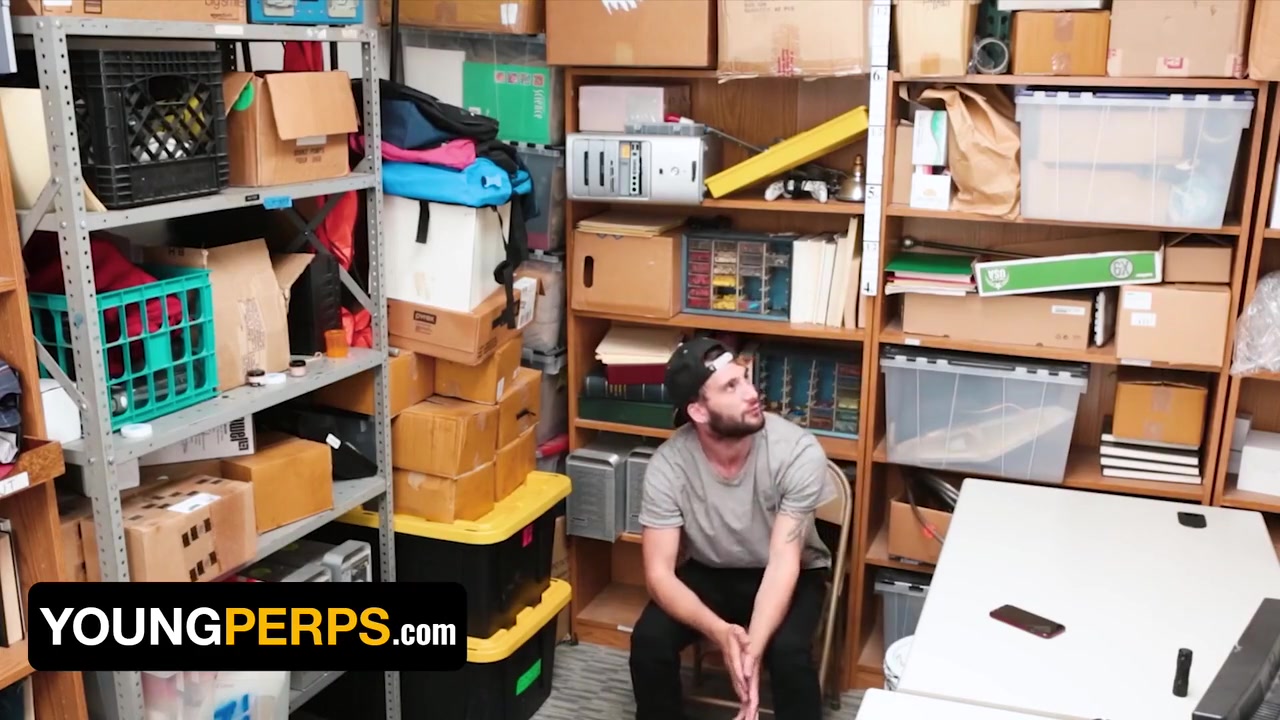 Mike Maverick In Black Officer Covers Thief Jesse Prathers Balls With Sticky Cumshot
