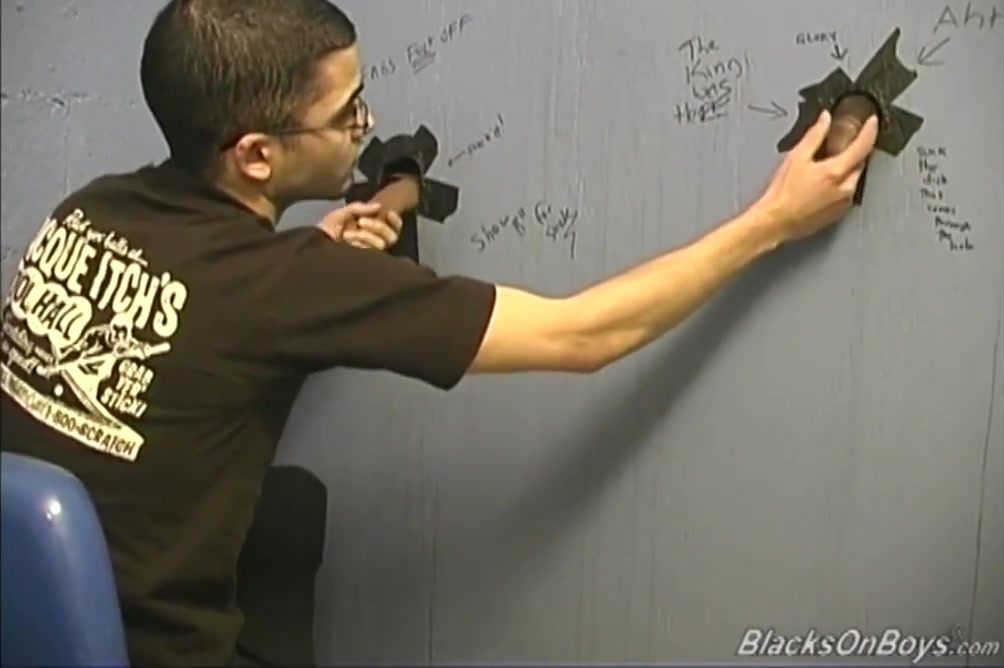 White Guy Sipping Off Ebony Cocks At Gloryhole Scene 2